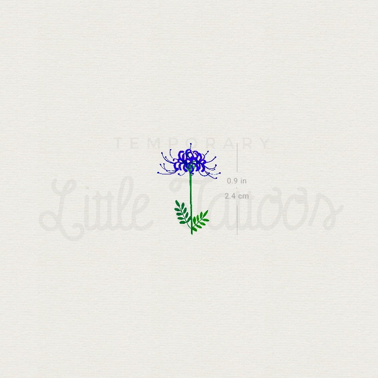 Tatuaje temporal de lirio araña azul - Juego de 3
