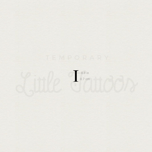 Uppercase Iota Temporary Tattoo - Set of 3