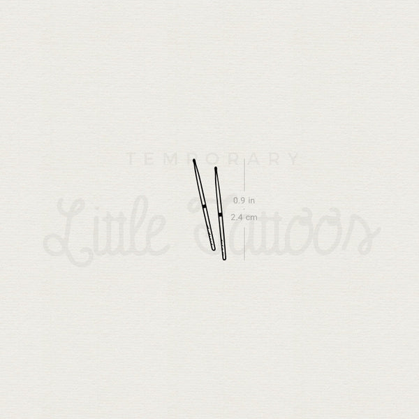 Drumsticks Temporary Tattoo - Set of 3