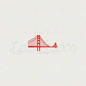 Golden Gate Bridge Temporary Tattoo - Set of 3