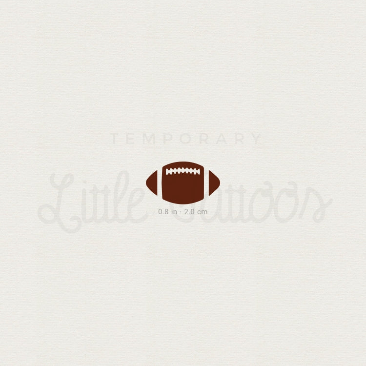 American Football Ball Temporary Tattoo - Set of 3