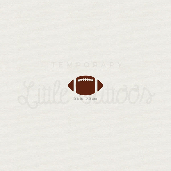 American Football Ball Temporary Tattoo - Set of 3