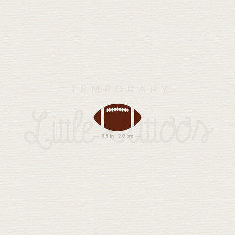 American Football Ball Temporary Tattoo - Set of 3