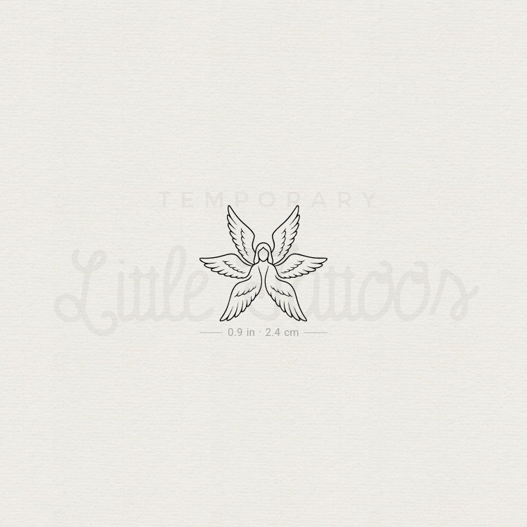 Six Winged Seraphim Temporary Tattoo - Set of 3
