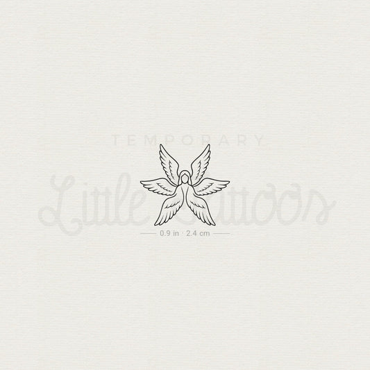 Six Winged Seraphim Temporary Tattoo - Set of 3