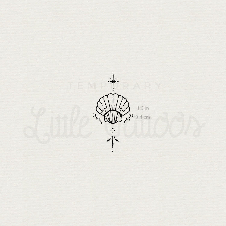Small Shell By Stefano Mazza Temporary Tattoo - Set of 3