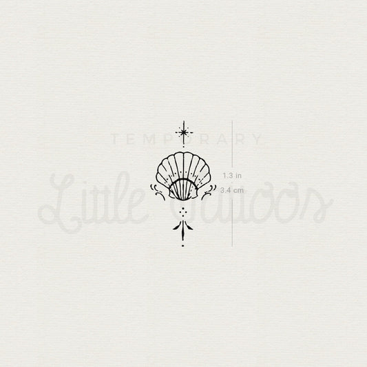 Small Shell By Stefano Mazza Temporary Tattoo - Set of 3