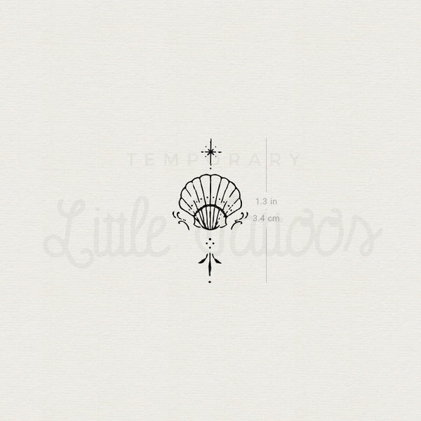 Small Shell By Stefano Mazza Temporary Tattoo - Set of 3