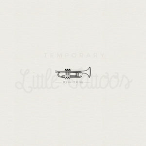 Trumpet Temporary Tattoo - Set of 3