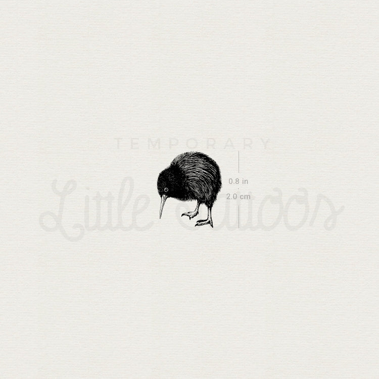 Kiwi Bird Temporary Tattoo - Set of 3