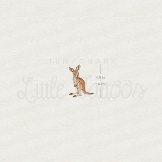 Baby Kangaroo Temporary Tattoo - Set of 3