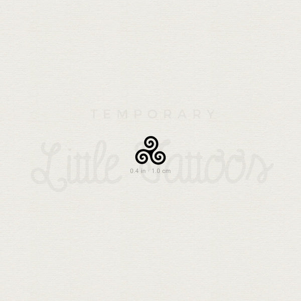 Tiny Triskele Temporary Tattoo - Set of 3