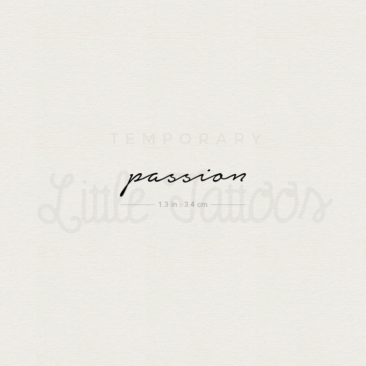 Passion Temporary Tattoo - Set of 3
