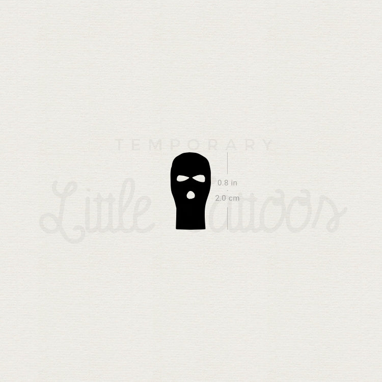 Balaclava Temporary Tattoo - Set of 3