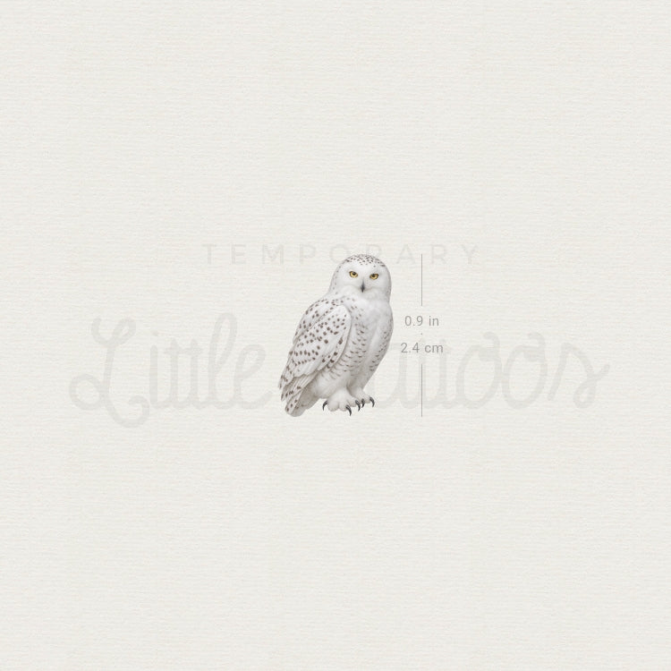 Snowy Owl Temporary Tattoo - Set of 3