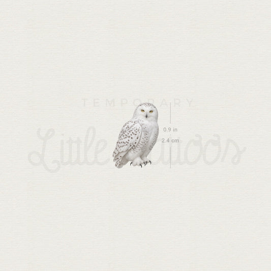 Snowy Owl Temporary Tattoo - Set of 3
