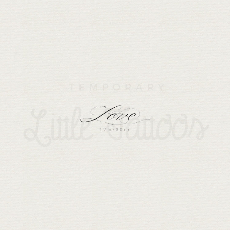 Love Temporary Tattoo By Stefano Mazza - Set of 3