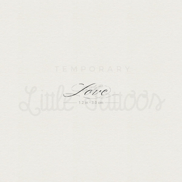 Love Temporary Tattoo By Stefano Mazza - Set of 3