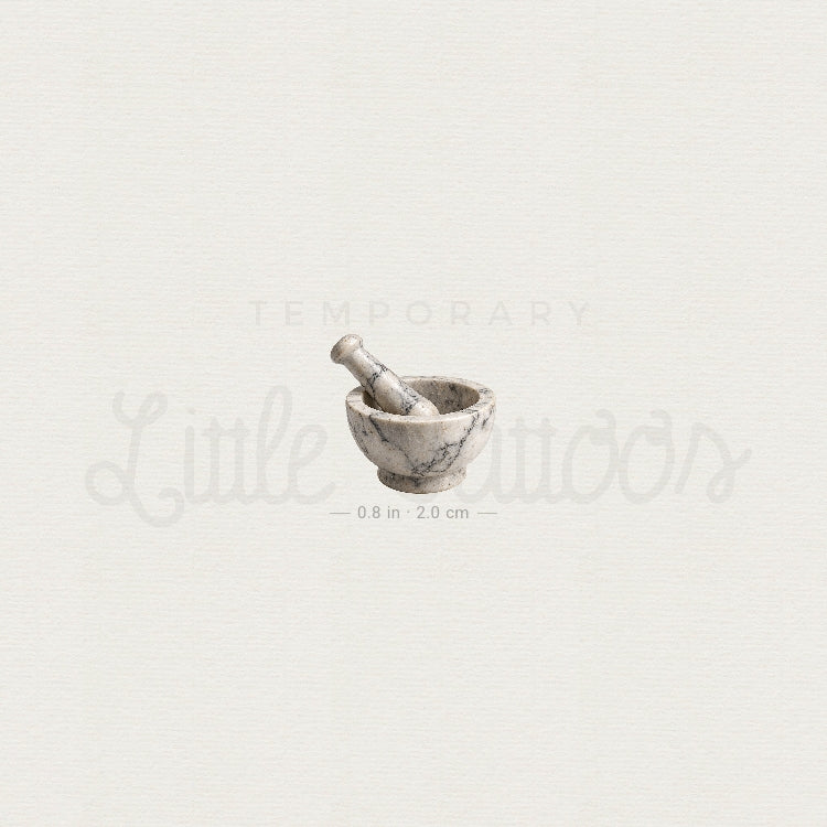 Mortar And Pestle Temporary Tattoo - Set of 3