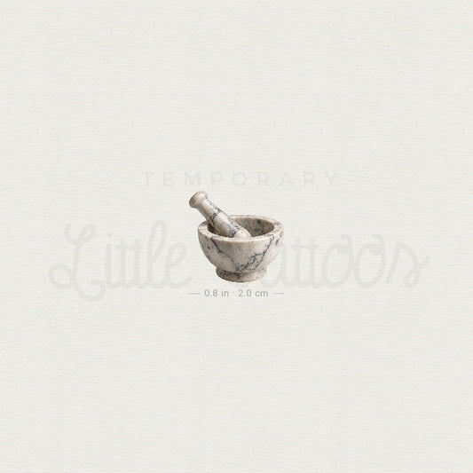 Mortar And Pestle Temporary Tattoo - Set of 3