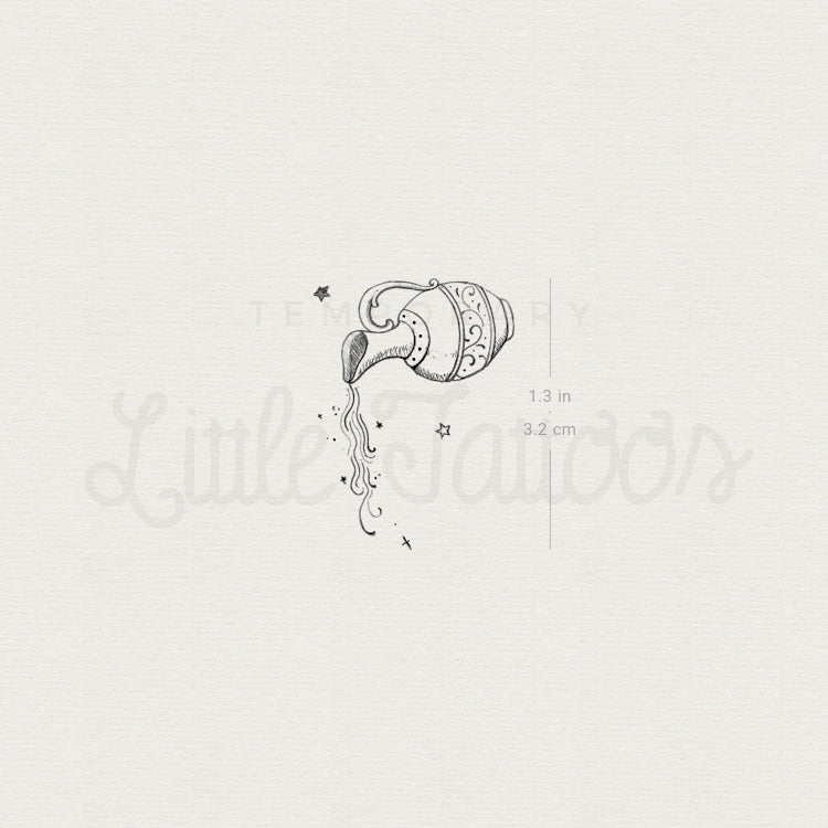 Water Jug Temporary Tattoo By Stefano Mazza - Set of 3