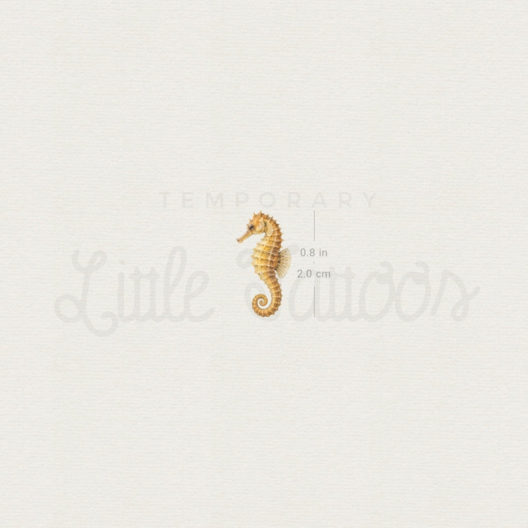 Watercolor Seahorse Temporary Tattoo - Set of 3
