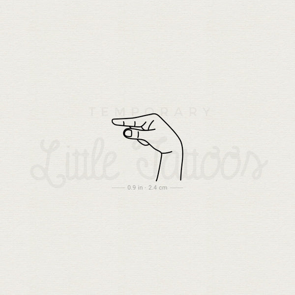 Sign Language G Temporary Tattoo - Set of 3