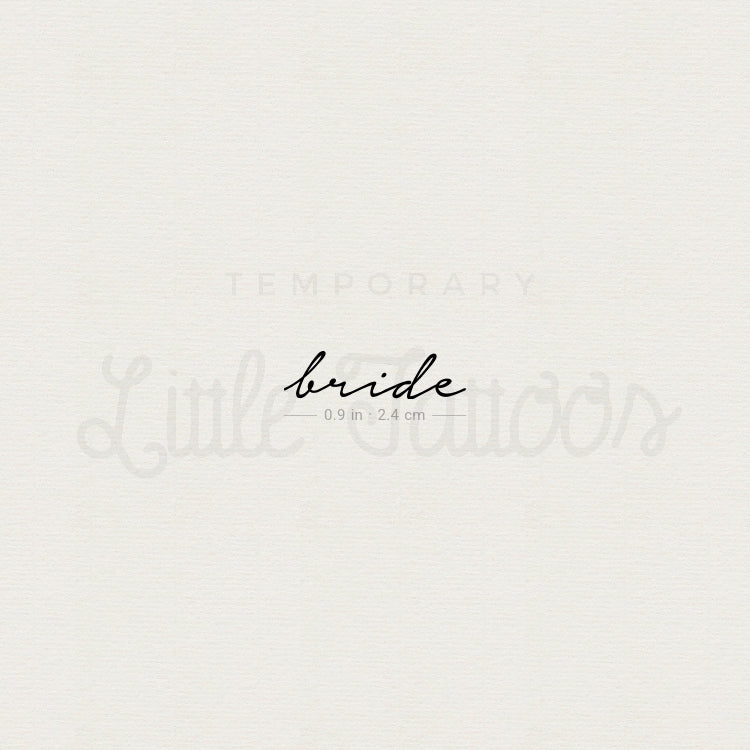 Bride Temporary Tattoo - Set of 3