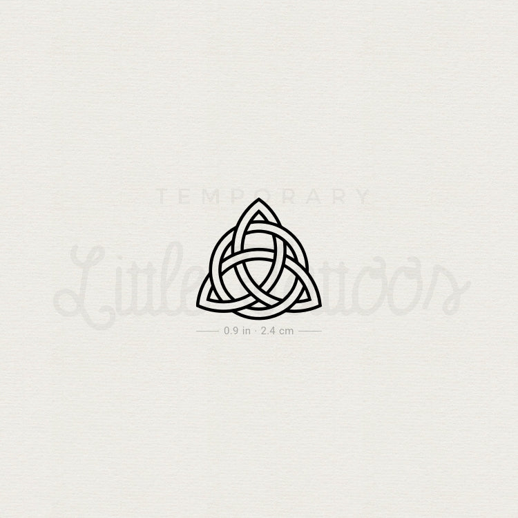 Small Interlaced Trinity Knot Temporary Tattoo - Set of 3