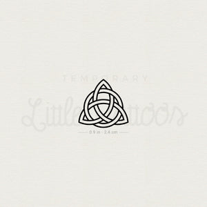 Small Interlaced Trinity Knot Temporary Tattoo - Set of 3