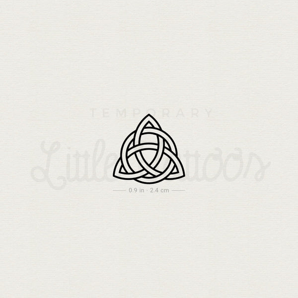 Small Interlaced Trinity Knot Temporary Tattoo - Set of 3