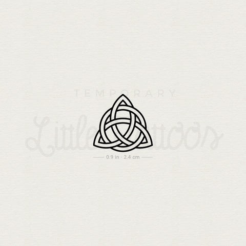 Small Interlaced Trinity Knot Temporary Tattoo - Set of 3