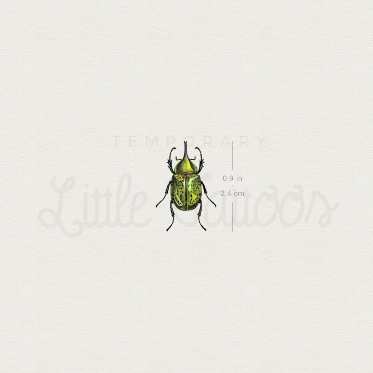 Hercules Beetle Temporary Tattoo - Set of 3