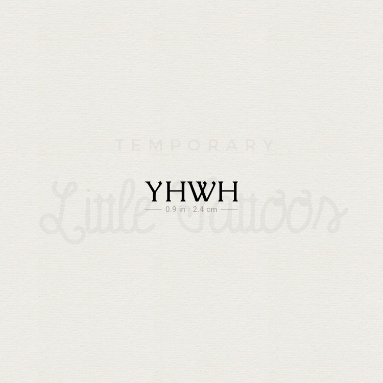 Tatuaje temporal de YHWH - Juego de 3