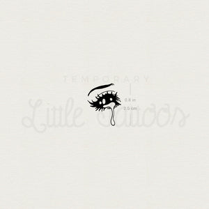 Small Crying Eye By Tukoi Temporary Tattoo - Set of 3