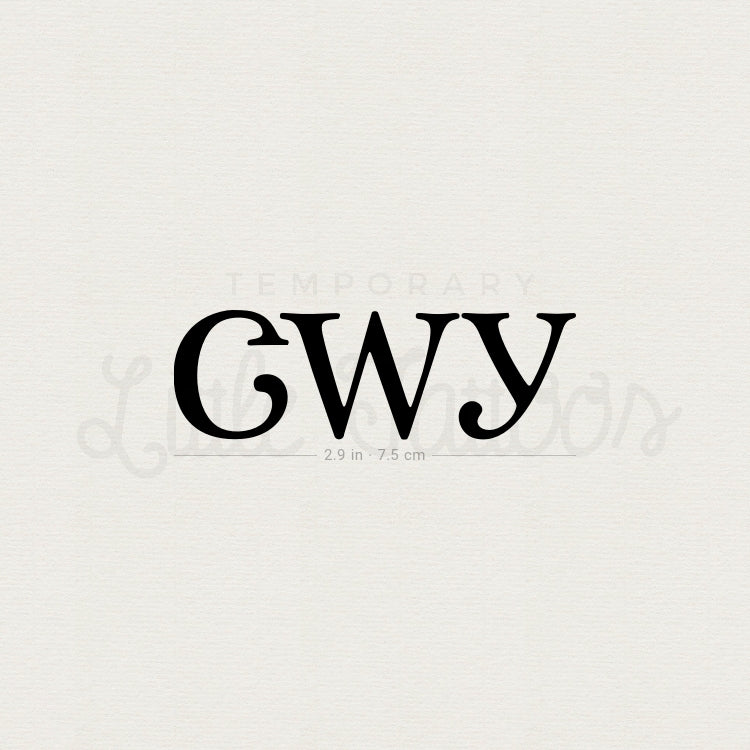 Cherokee Syllabary Temporary Tattoo Set of 3 Little Tattoos