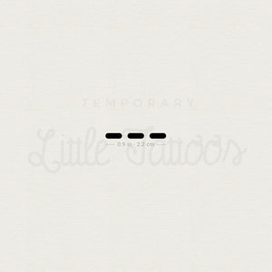 Morse Code O Temporary Tattoo - Set of 3