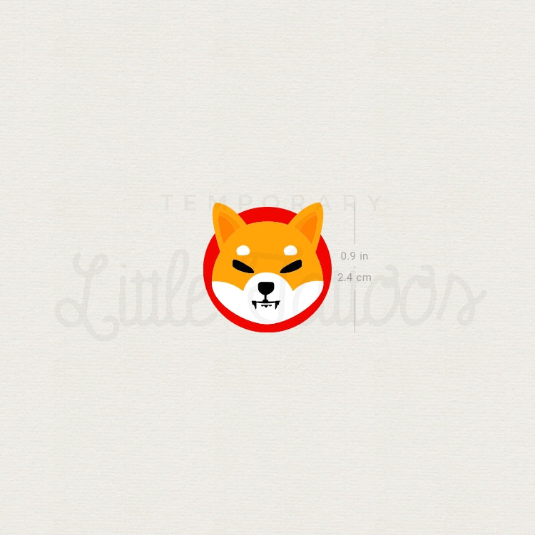 Shiba Inu Temporary Tattoo - Set of 3