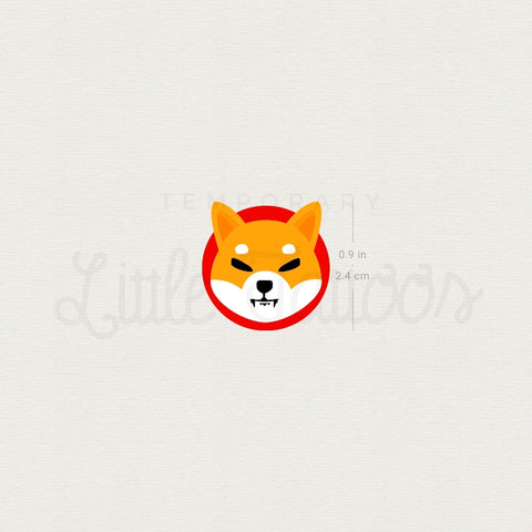 Shiba Inu Temporary Tattoo - Set of 3