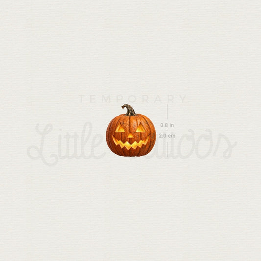 Watercolor Jack-o'-Lantern Temporary Tattoo - Set of 3