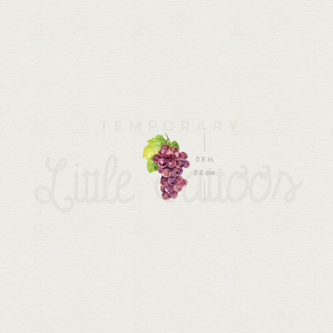 Watercolor Grapes Temporary Tattoo - Set of 3
