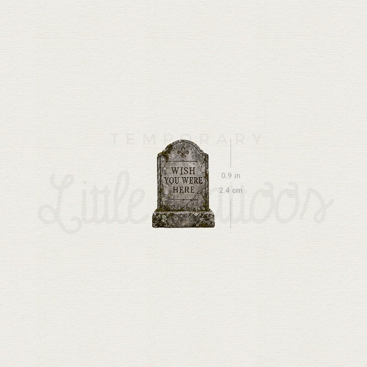 Gravestone Temporary Tattoo - Set of 3