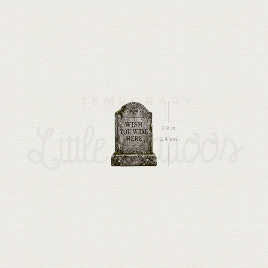 Gravestone Temporary Tattoo - Set of 3