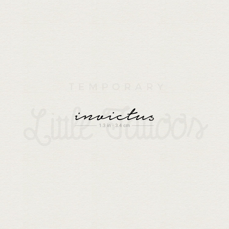 Invictus Temporary Tattoo - Set of 3 – Little Tattoos