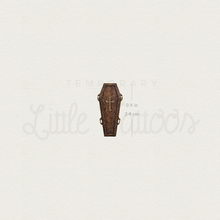 Coffin Temporary Tattoo - Set of 3