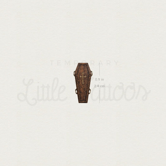 Coffin Temporary Tattoo - Set of 3