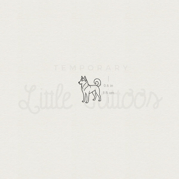 Siberian Husky Temporary Tattoo - Set of 3