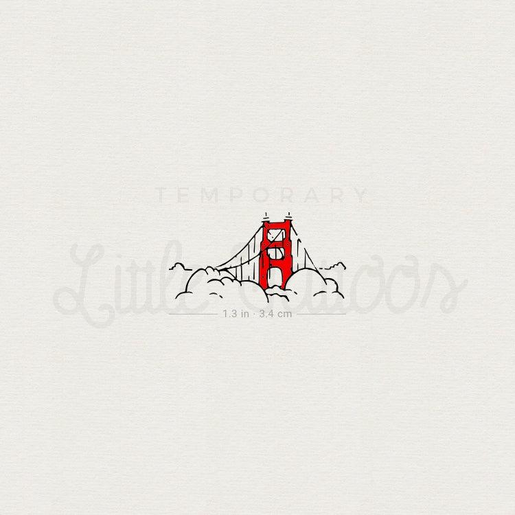 Golden Gate Temporary Tattoo - Set of 3