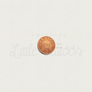 1 Penny Temporary Tattoo - Set of 3