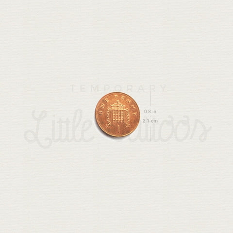 1 Penny Temporary Tattoo - Set of 3